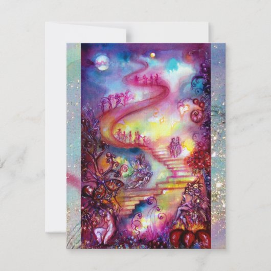 影の庭、神秘的な失った階段 招待状 (正面)