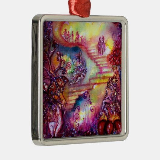 影の庭 – 神秘的失ったな階段 メタルオーナメント (右)