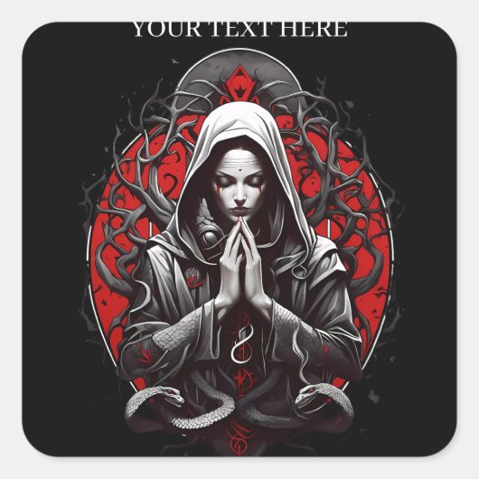 影の森のヘビの女司祭 スクエアシール (正面)