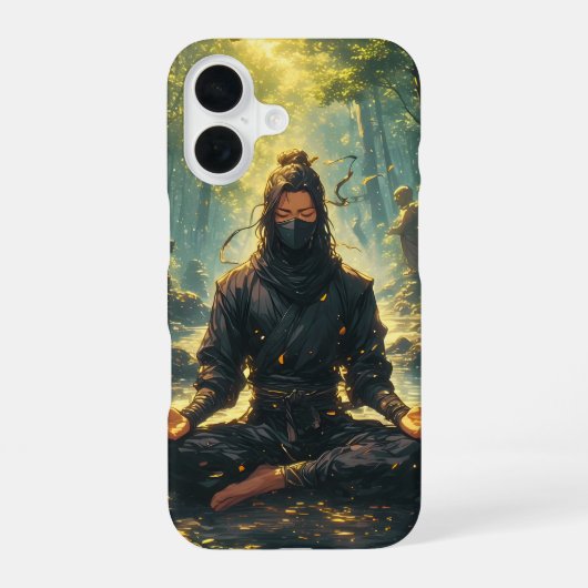 影の武士の禅 iPhone 16ケース (裏面)