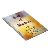 影の水彩背景五角形 ノートブック (右側)