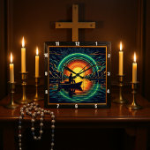 影の湖 スクエア壁時計