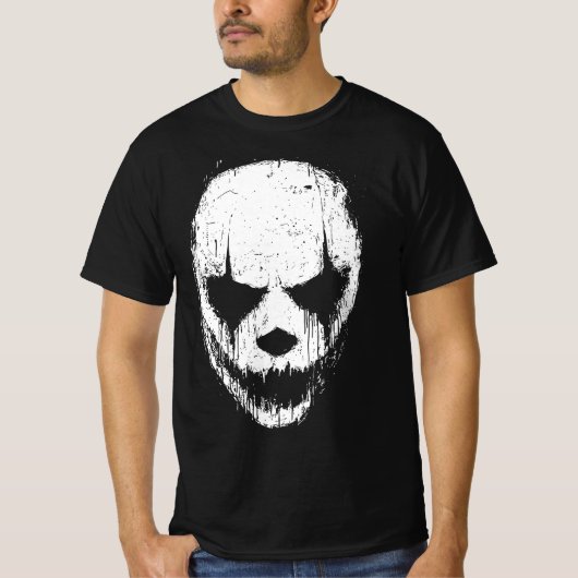 影の滴るドクロマスク Tシャツ (正面)