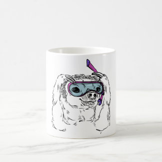 影の神秘的なダイバー コーヒーマグカップ