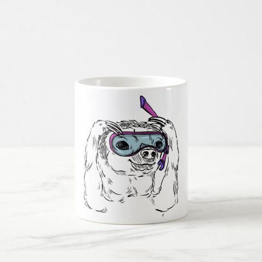 影の神秘的なダイバー コーヒーマグカップ (中央)