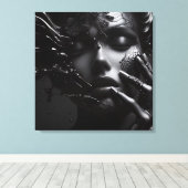 影の神秘的な：光と闇の踊り キャンバスプリント (インサイチュ (ウッドフロア))