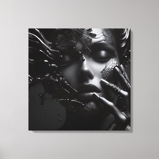 影の神秘的な：光と闇の踊り キャンバスプリント (正面)