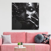 影の神秘的な：光と闇の踊り キャンバスプリント (インサイチュ (リビング))