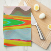 影の話-アクリルの東洋色の芸術 キッチンタオル (四つ折り)