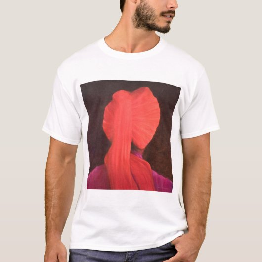 影の赤いターバン Tシャツ (正面)