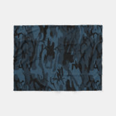 影の迷彩柄 フリースブランケット (正面(横))