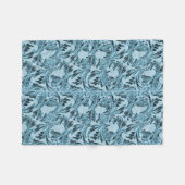 影の青葉 フリースブランケット (正面(横))