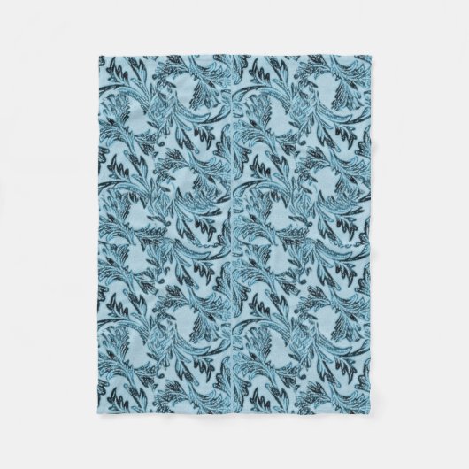 影の青葉 フリースブランケット (正面)