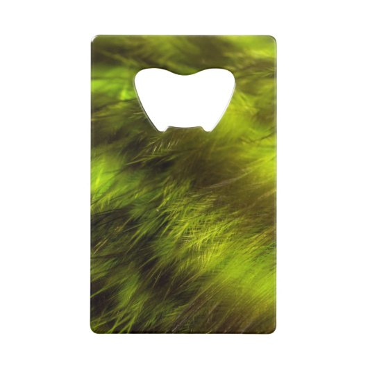 影の黄色い羽 クレジットカード栓抜き (正面)