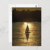 影を付けてセーリング ポストカード (正面/裏面)