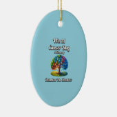 影を追い払う。世界がん日 セラミックオーナメント (右)