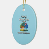 影を追い払う。世界がん日 セラミックオーナメント (左)