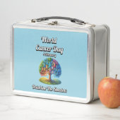 影を追い払う。世界がん日 メタルランチボックス (インサイチュ)