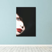 影エレガントの中の女性 キャンバスプリント (インサイチュ (ウッドフロア))