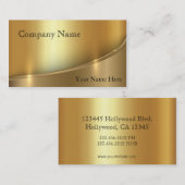 影エレガントの明るい金ゴールド名刺 名刺 (正面/裏面)