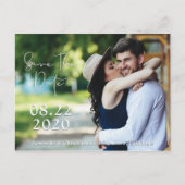 影付きの白いスクリプトを保存する | 2枚の写真 案内ポストカード (正面)