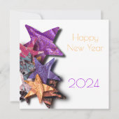 影数々の付き輝くの色の星 – 新年 (正面)