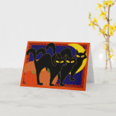 影猫 カード (黄色い花)