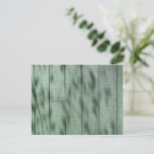 影素朴/光が塗り潰された緑の木壁 ポストカード (スタンド正面)
