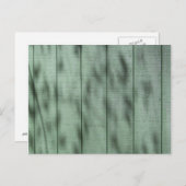 影素朴/光が塗り潰された緑の木壁 ポストカード (正面/裏面)