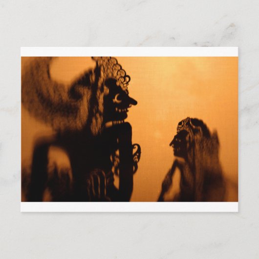 影絵人形 ワヤン・クリット ポストカード (正面)