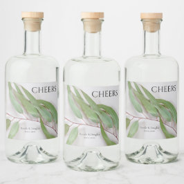 影離れ付きユーカリ結婚 リキュールボトルラベル