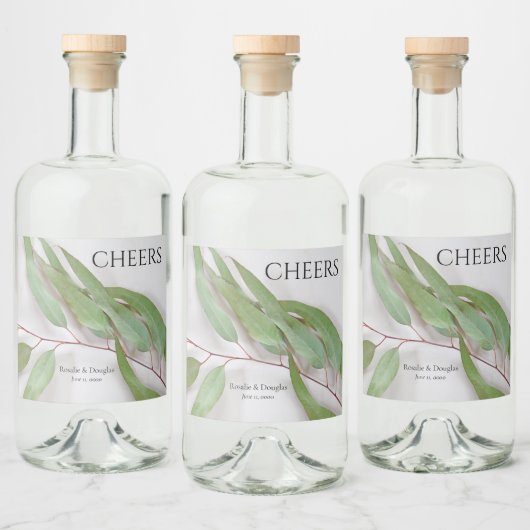 影離れ付きユーカリ結婚 リキュールボトルラベル (ボトル)