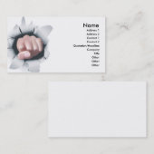 影響が大きいデザインを打つ握りこぶし 名刺 (正面/裏面)