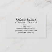 影響が大きいパーソナルトレーナー及びフィットネス 名刺 (裏面)