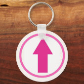 影響の上 – ピンク キーホルダー (正面)