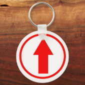 影響の上 – 赤。 キーホルダー (正面)