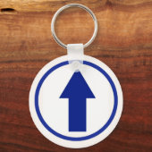 影響の上 – 青 キーホルダー (正面)