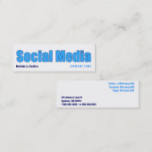 影響の社会的なメディア・コンサルタント スキニー名刺 (正面/裏面)