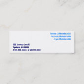 影響の社会的なメディア・コンサルタント スキニー名刺 (裏面)