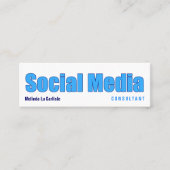 影響のQRコードの社会的なメディア・コンサルタント スキニー名刺 (正面)