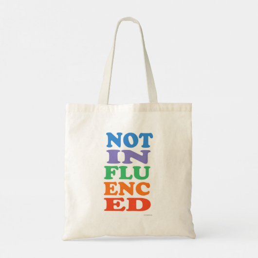 影響を受けないおもしろいアンチソーシャルメディアデザイン トートバッグ (裏面)