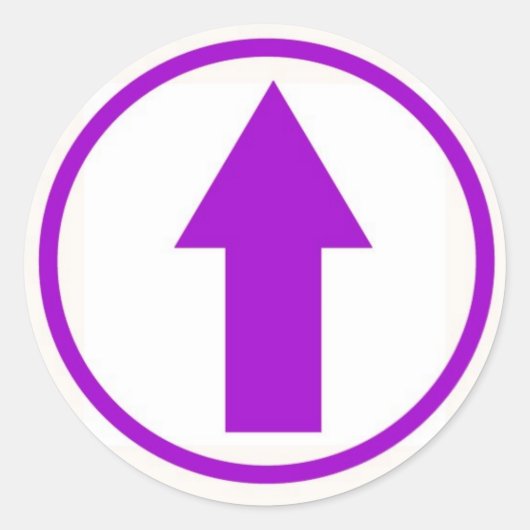 影響を受ける – 紫 ラウンドシール (正面)