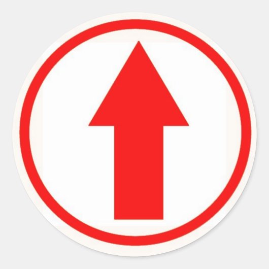 影響を受ける – 赤 ラウンドシール (正面)