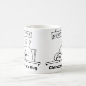 影響力のあるボクシンググローブを持つ交渉担当者。名前を追加 コーヒーマグカップ (中央)