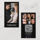 影響，ミニマルなソーシャルメディアのメイクアップアーティスト 名刺 (正面/裏面)