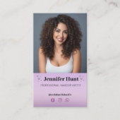 影響，ミニマルなソーシャルメディアのメイクアップアーティスト 名刺 (正面)