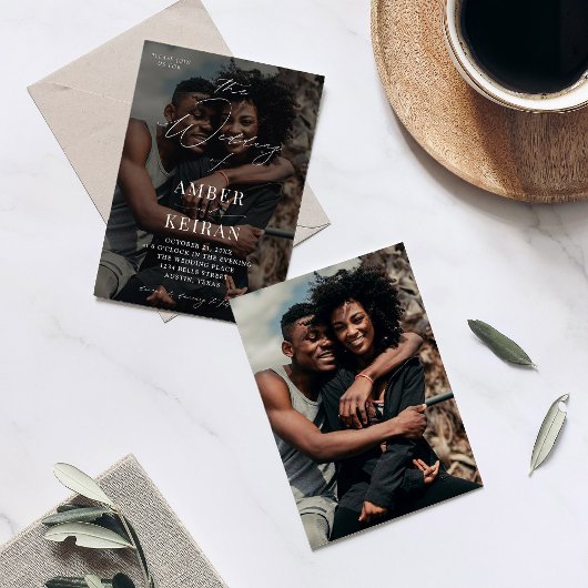 影 – 写真結婚の色 招待状