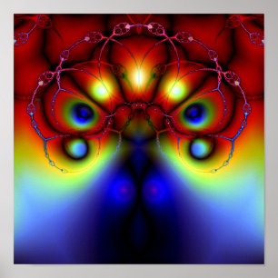 影(12" x12")の芸術のプリントからのPeacocking ポスター
