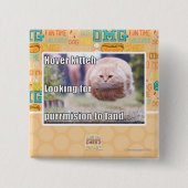 彷徨いのkitteh 缶バッジ (正面)