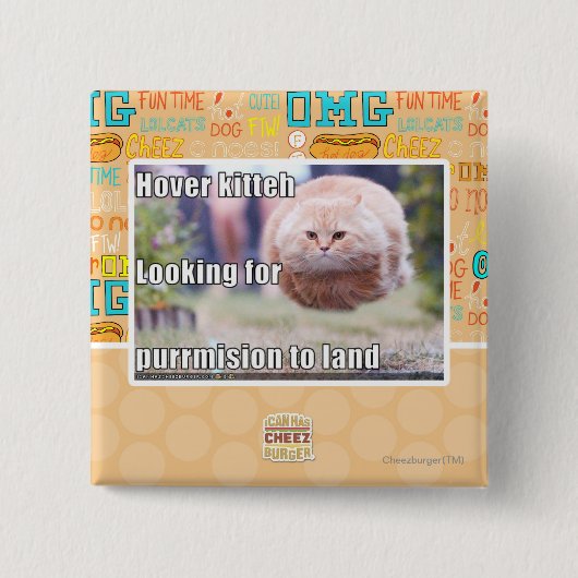 彷徨いのkitteh 缶バッジ (正面)